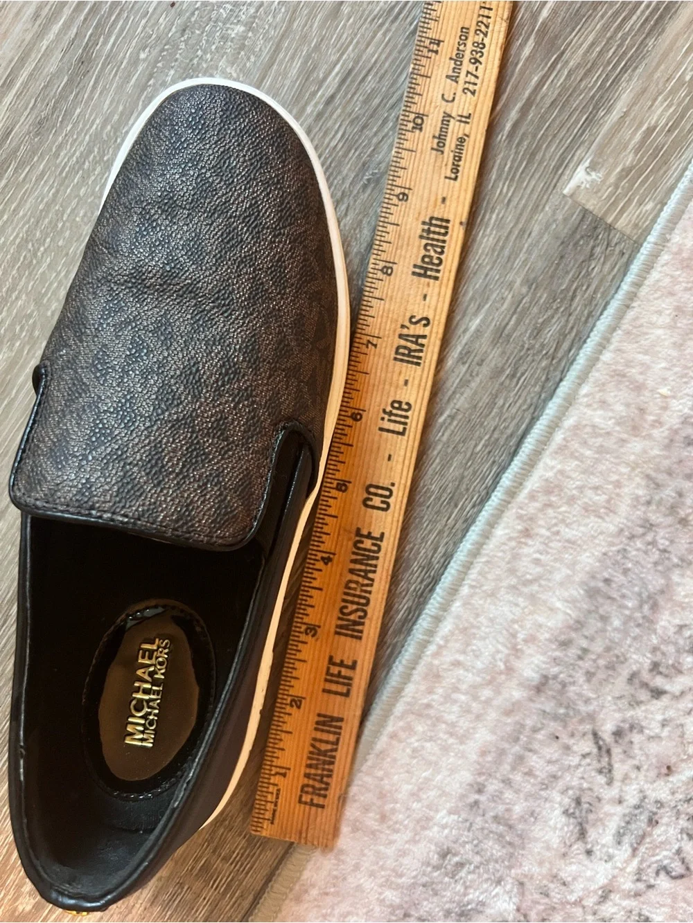 Michael Kors Brown Patterned Women's Slip-On Sneakers